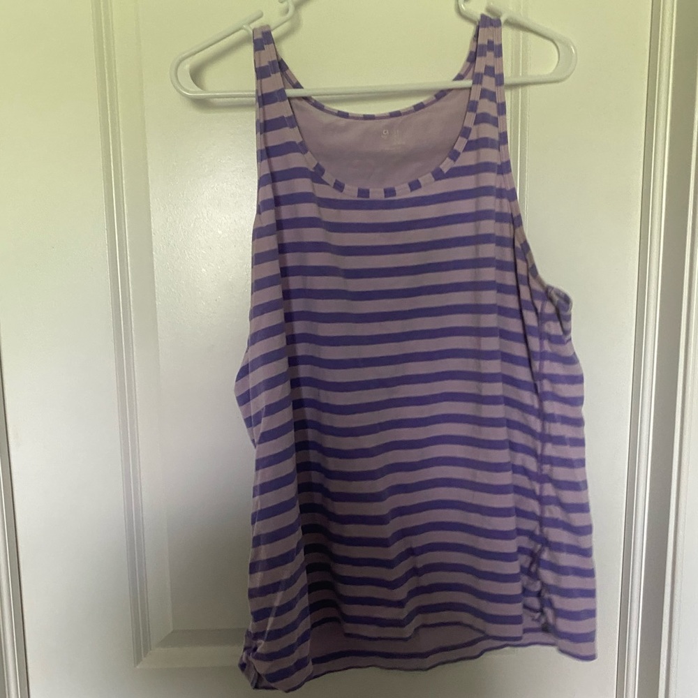 Purple Striped Gap Fit Tank